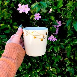 Starbucks Mug Gold & White 4 inches Tall